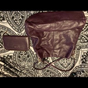 Deep purple Coach Purse and Wallet